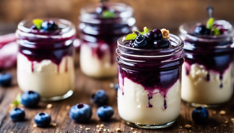 Sous Vide Cheesecake Jars With Blueberry Compote