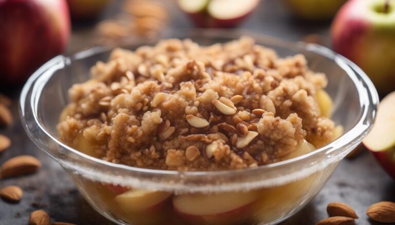 Sous Vide Apple Crisp With Almond Topping