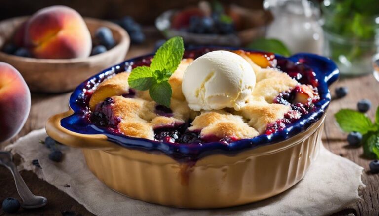 Sous Vide Peach and Blueberry Cobbler