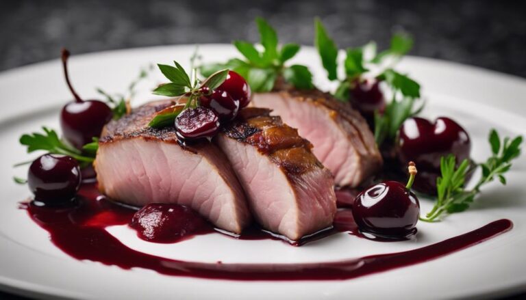 Sous Vide Duck Breast With Cherry Sauce