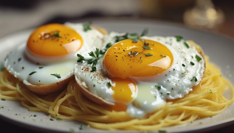 Sous Vide Poached Eggs Over Spaghetti Squash