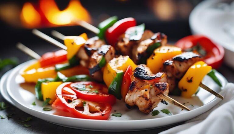 Sous Vide Chicken Kebabs With Bell Peppers