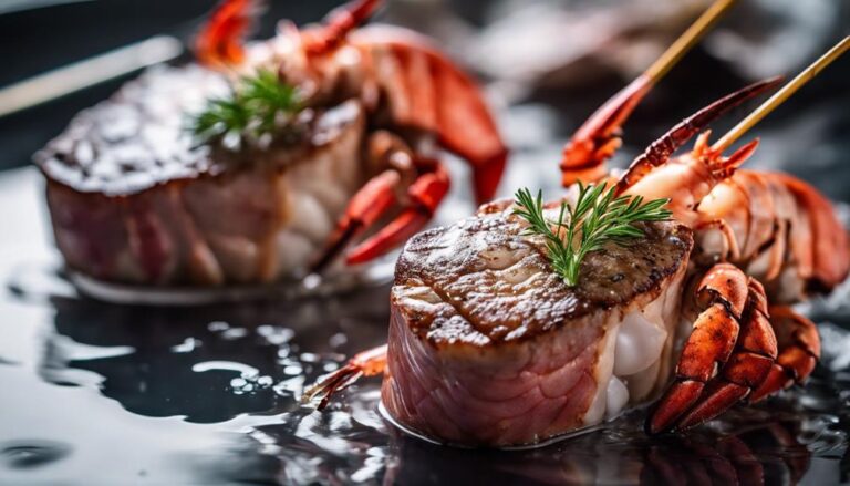 Sous Vide Surf and Turf With Garlic Prawn Skewers