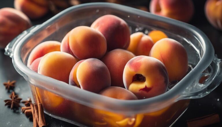 Sous Vide Poached Peaches With Cinnamon