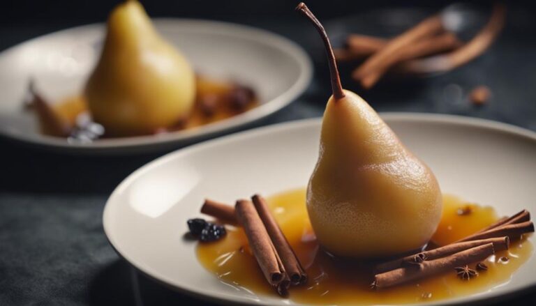 Sous Vide Poached Pears With Cinnamon