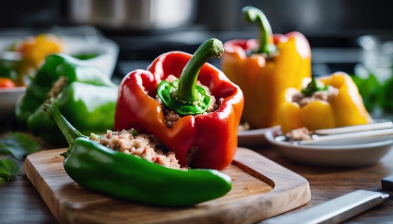 Sous Vide Stuffed Bell Peppers With Ground Turkey and Cauliflower Rice