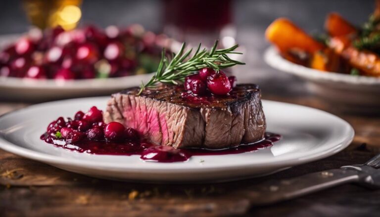 Sous Vide Venison With Lingonberry Sauce