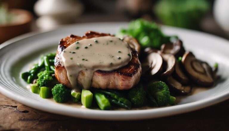 Sous Vide Pork Chops With Creamy Mushroom Sauce