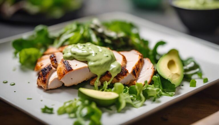 Sous Vide Grilled Chicken Salad With Avocado Dressing