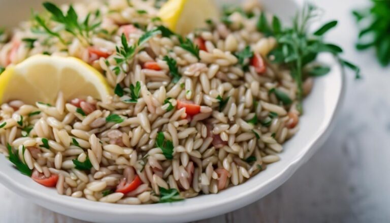 Sous Vide Whole Wheat Orzo Salad With Lemon and Herbs