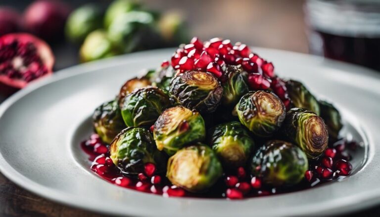 Sous Vide Roasted Brussel Sprouts With Pomegranate