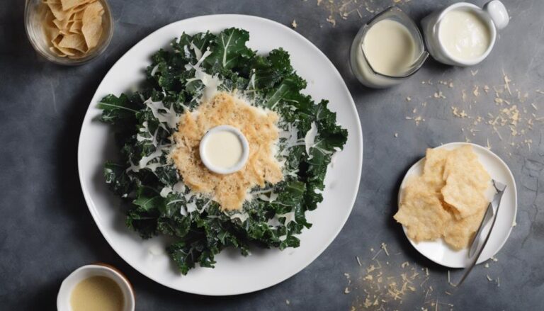 Sous Vide Kale Caesar With Parmesan Crisps