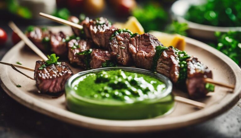 Sous Vide Beef Skewers With Chimichurri