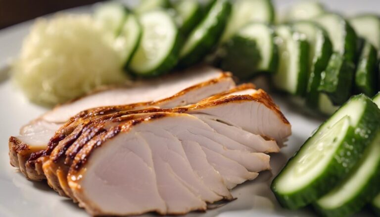 Sous Vide Turkey Breast With Cucumber Slices