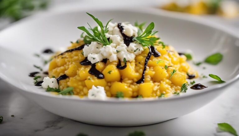 Golden Beet Sous Vide Risotto With Goat Cheese