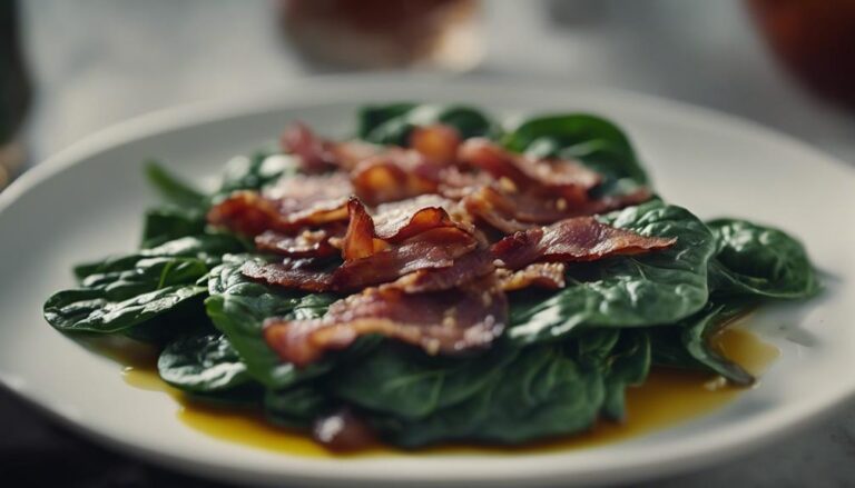 Sous Vide Spinach Salad With Warm Bacon Vinaigrette