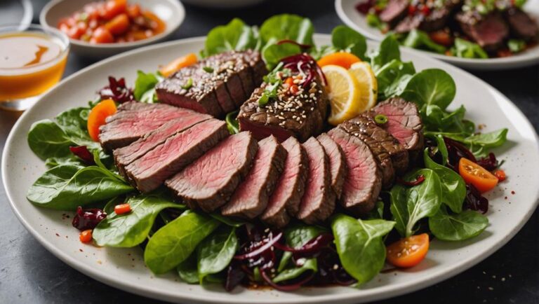 Sous Vide Asian Beef Salad With Sesame Ginger Dressing