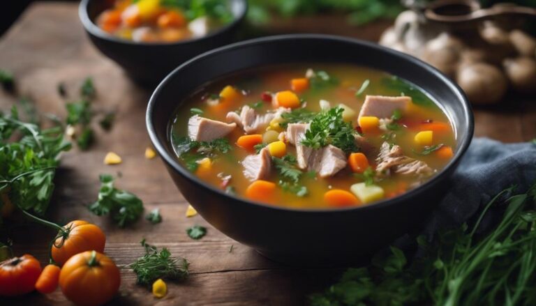 Sous Vide Turkey and Vegetable Soup