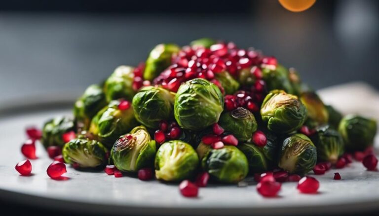 Sous Vide Brussels Sprouts With Pomegranate Seeds