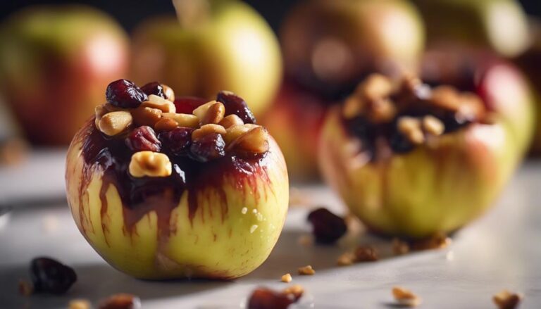 Sous Vide Baked Apples Stuffed With Nuts and Raisins