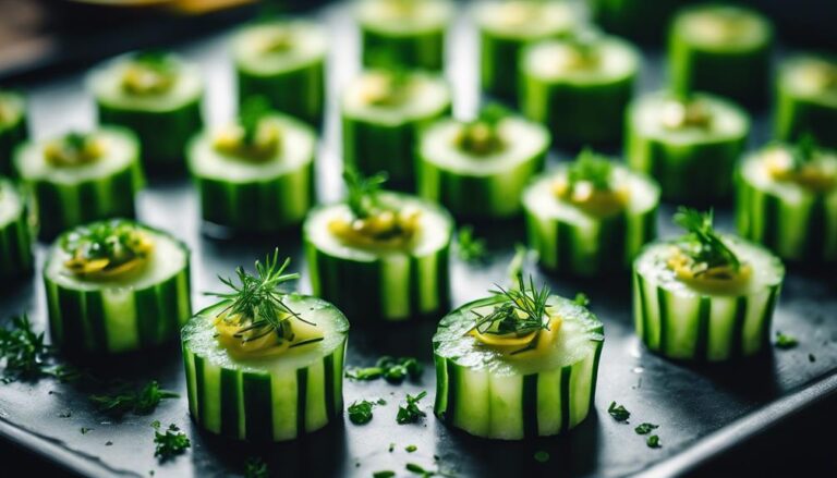 Sous Vide Cucumber Cups With Herb Filling