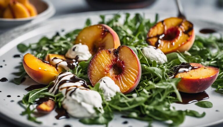 Sous Vide Grilled Peach and Burrata Salad for Summer Parties