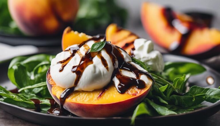 Sous Vide Grilled Peach and Burrata Salad