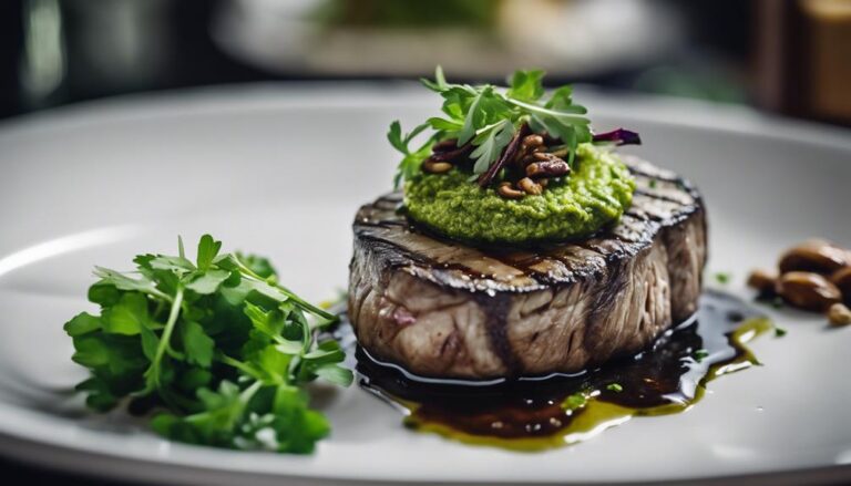 Sous Vide Portobello Steak With Walnut Pesto