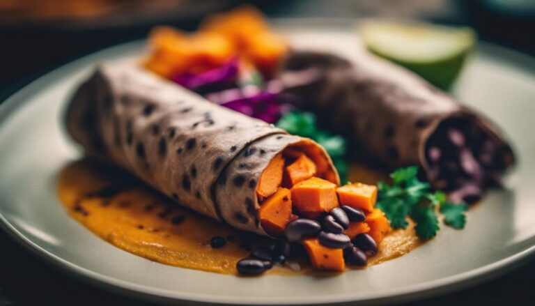 Sous Vide Sweet Potato and Black Bean Wraps