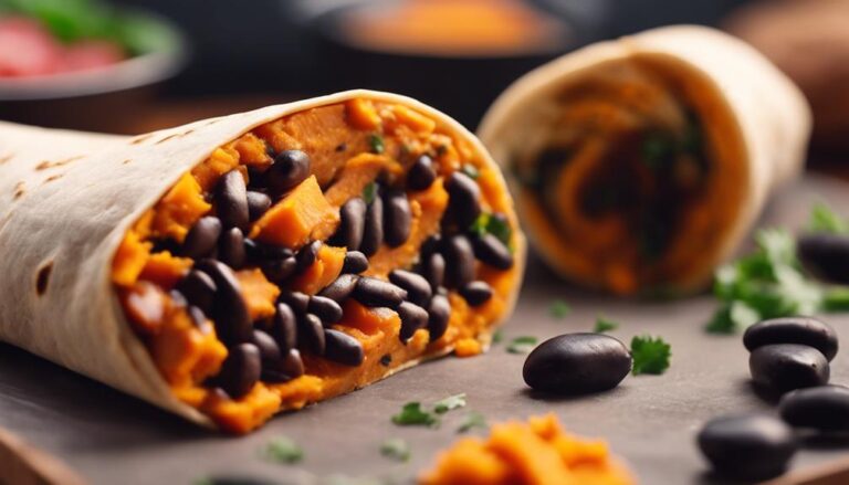 Sous Vide Sweet Potato and Black Bean Burritos