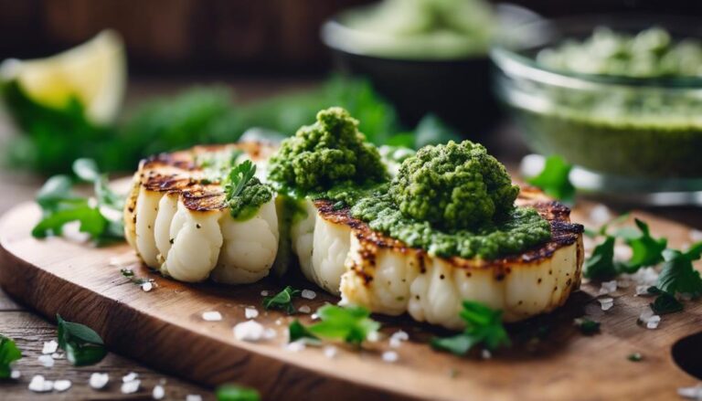 Cauliflower Steak With Herb Pesto