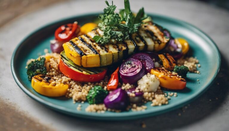 Grilled Vegetable and Quinoa Salad With Sous Vide Halloumi