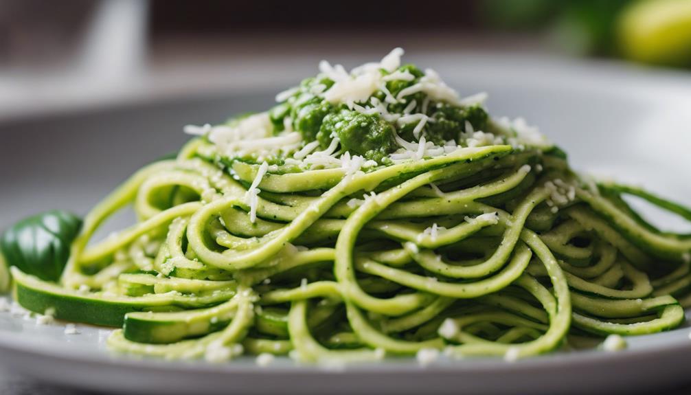 delicious zoodles with cheese