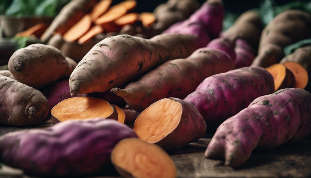 diverse sweet potato types