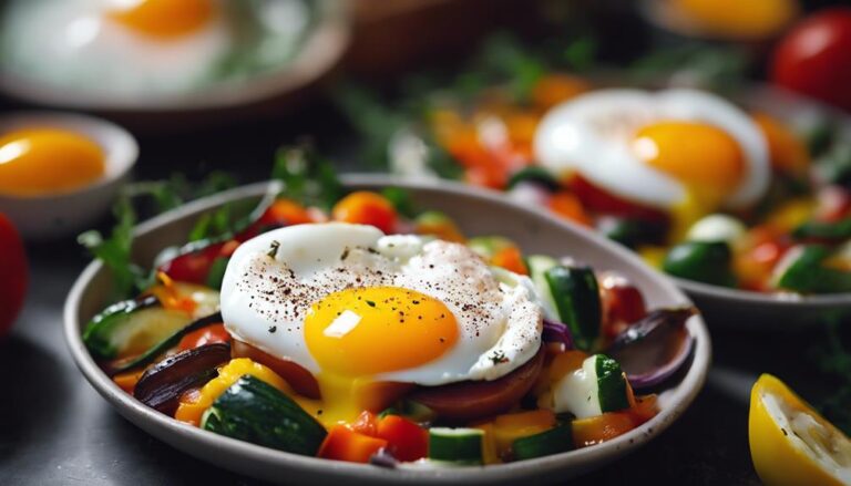 Ovo Vegetarianism Ratatouille With Poached Eggs