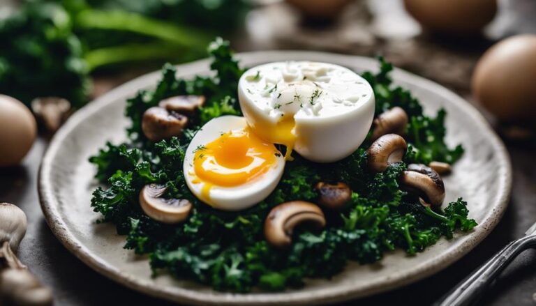 Sous Vide Egg Whites With Kale and Mushrooms