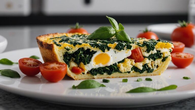 Sous Vide Egg White Frittata With Spinach and Tomatoes