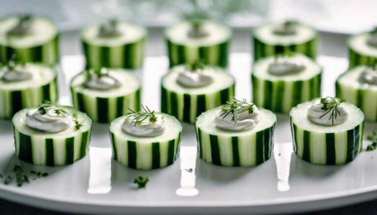 Sous Vide Cucumber Cups With Herb Cream Cheese