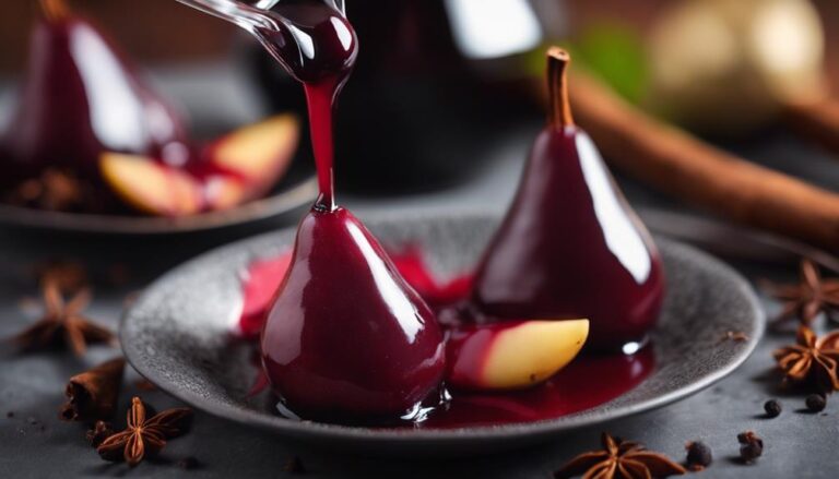 Poached Pears in Spiced Red Wine