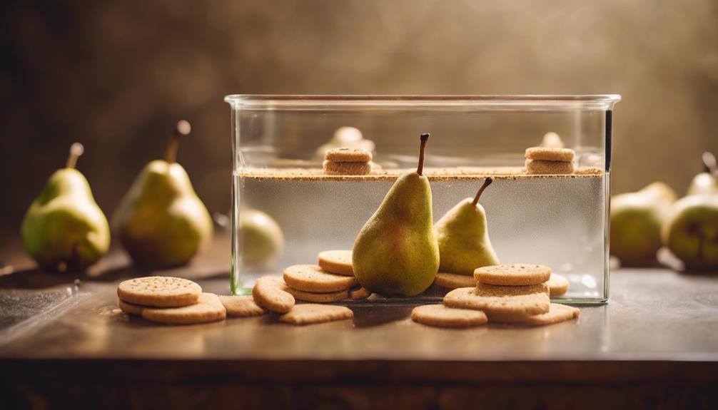 elegant dessert with pears