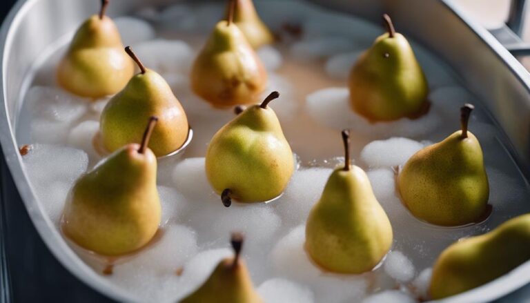 Sous Vide Poached Pears With Spiced Maple Syrup