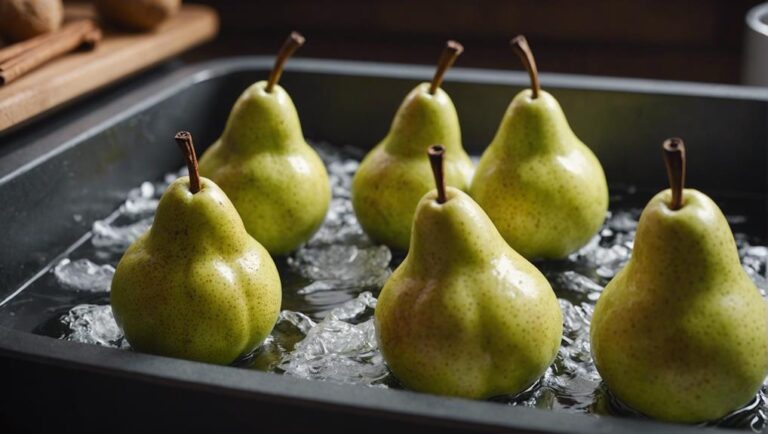 Sous Vide Poached Pears With Cinnamon