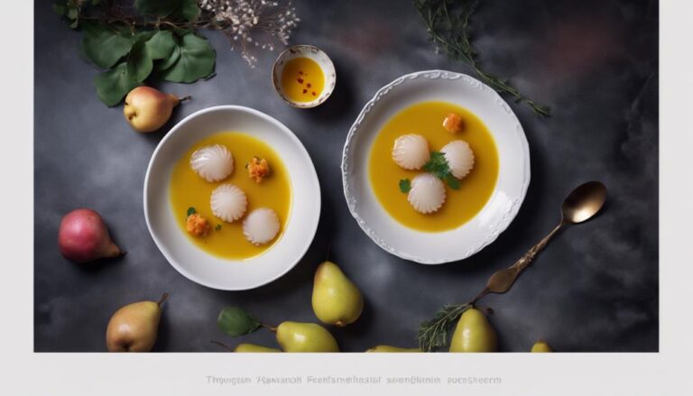 Pescetarian Diet Sous Vide Poached Pearls of Scallop in Saffron Broth