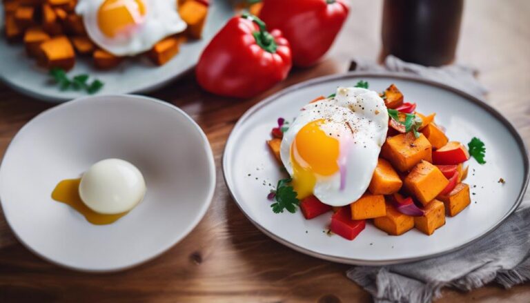 Sous Vide Sweet Potato Hash With Poached Eggs