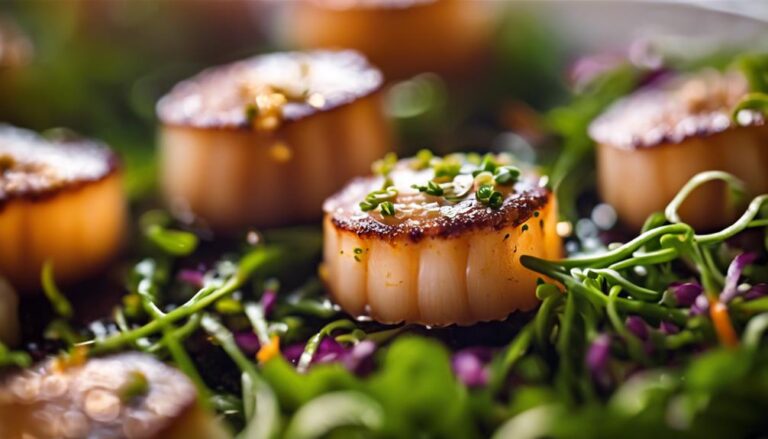 Sous Vide Seared Scallops With Microgreens