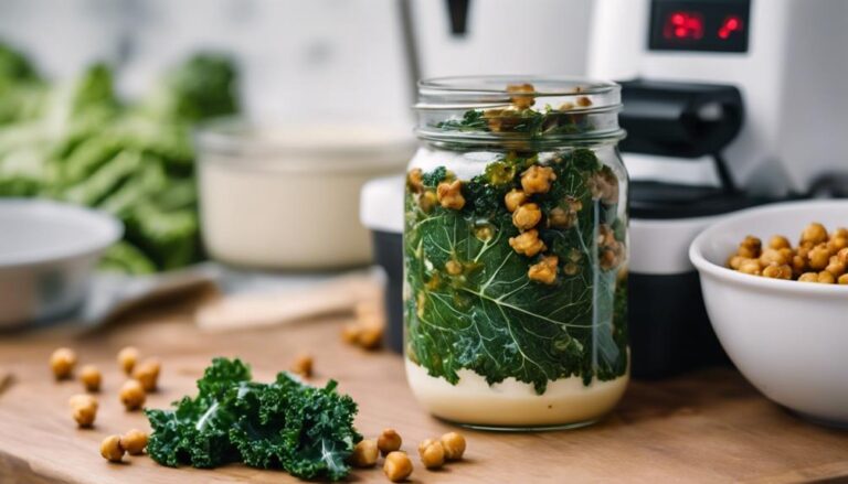 Sous Vide Kale and Chickpea Salad With Tahini Dressing