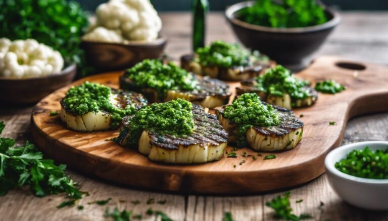 Sous Vide Cauliflower Steaks With Chimichurri