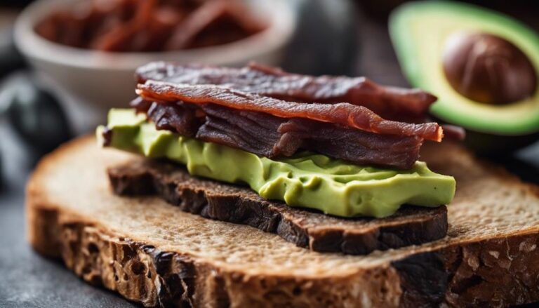 Sous Vide Kangaroo Jerky and Avocado Toast