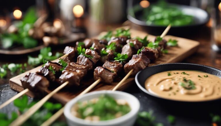 Sous Vide Kangaroo Skewers With Satay Sauce