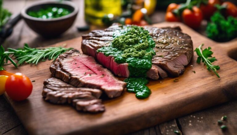 Five-Point Sous Vide Flank Steak With Chimichurri